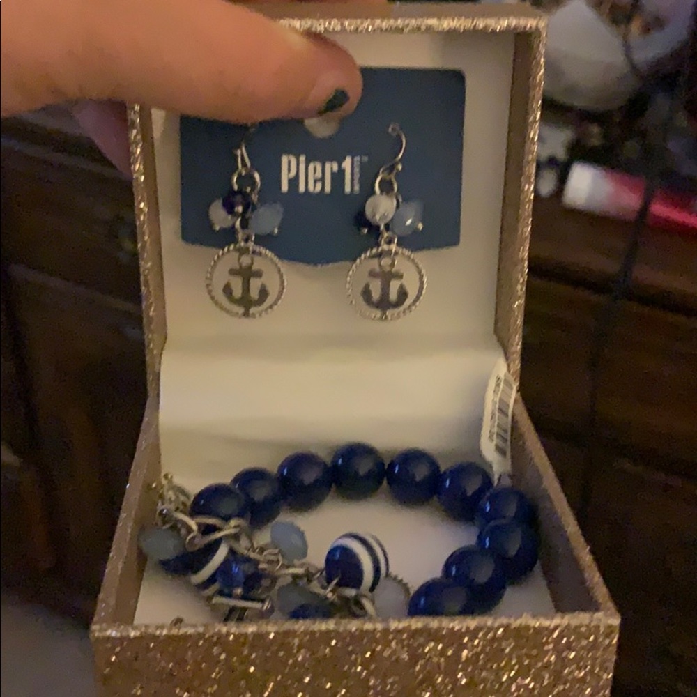Nautical Bracelet and earrings
